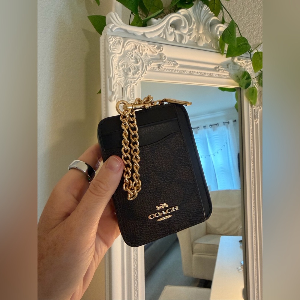 Coach Zip Card Case - signature canvas